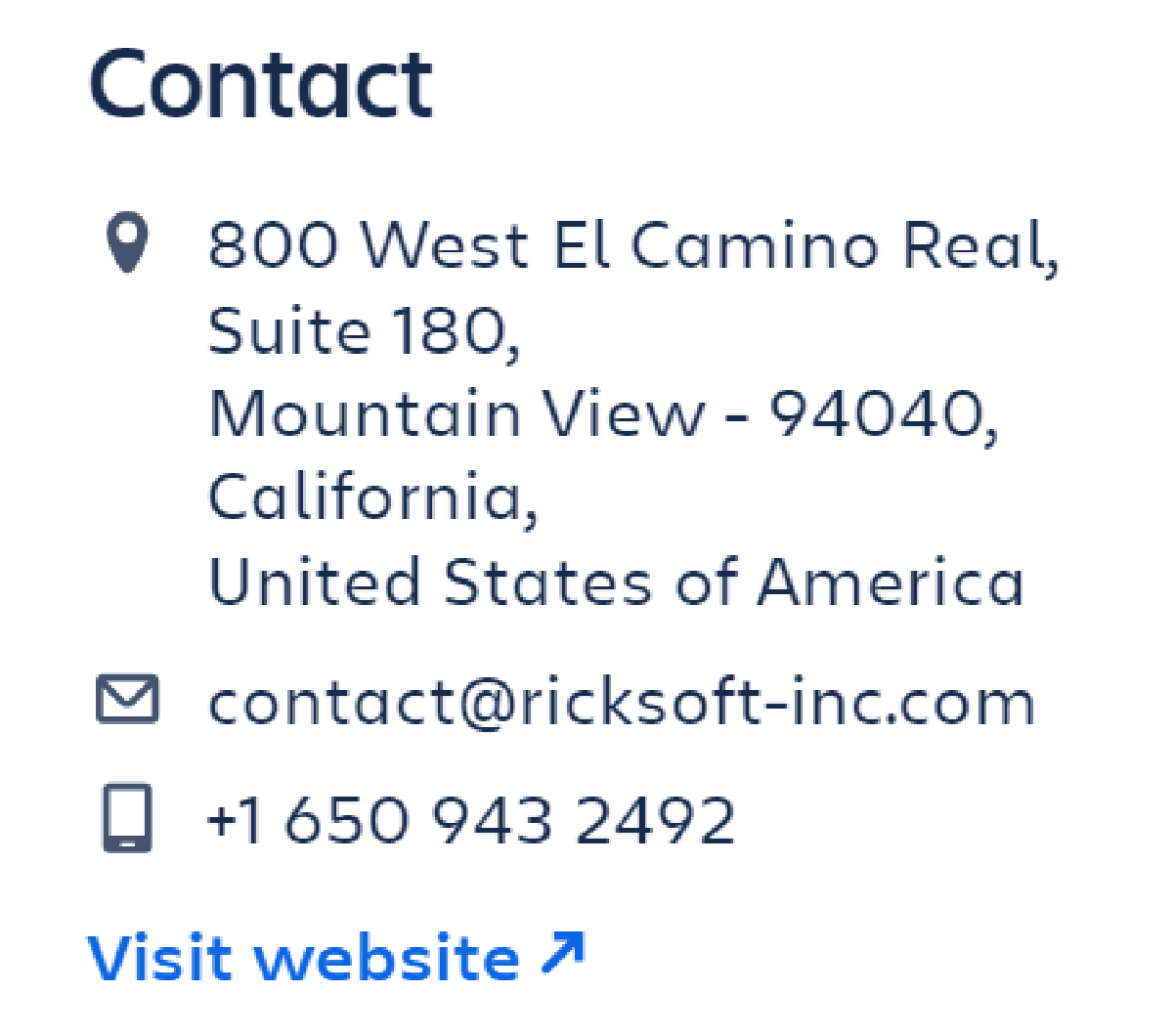 Ricksoft, Inc contact information and support.