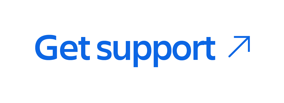 Ricksoft’s get support link that goes to their main support page.